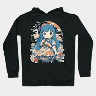 bluey anime girl japanese style Hoodie